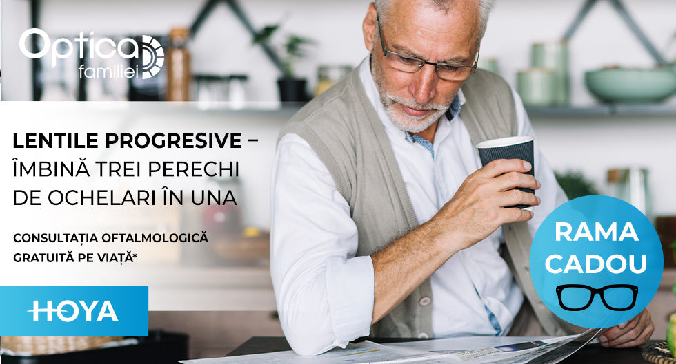Lentile progresive – îmbină trei perechi de ochelari în una