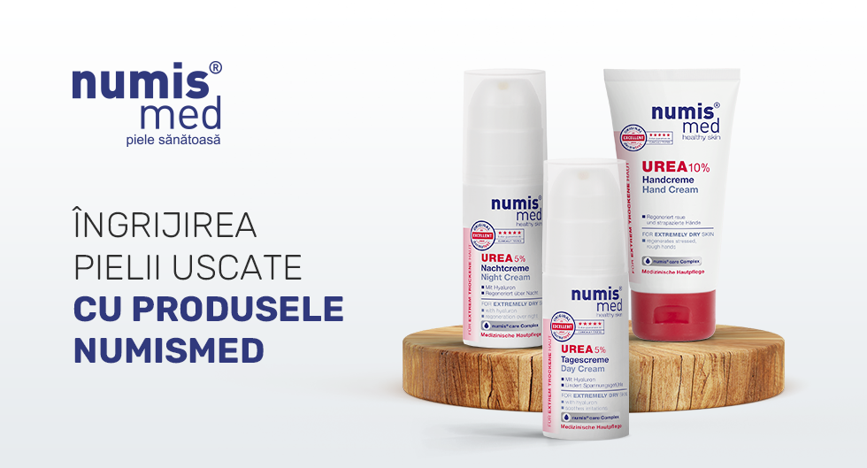 Ingrijirea pielii uscate cu produsele NUMISMED