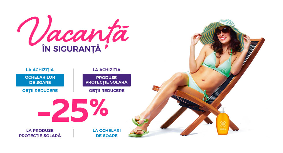 Vacanță în siguranță! Protejează ochii și pielea de efectele nocive ale soarelui!
