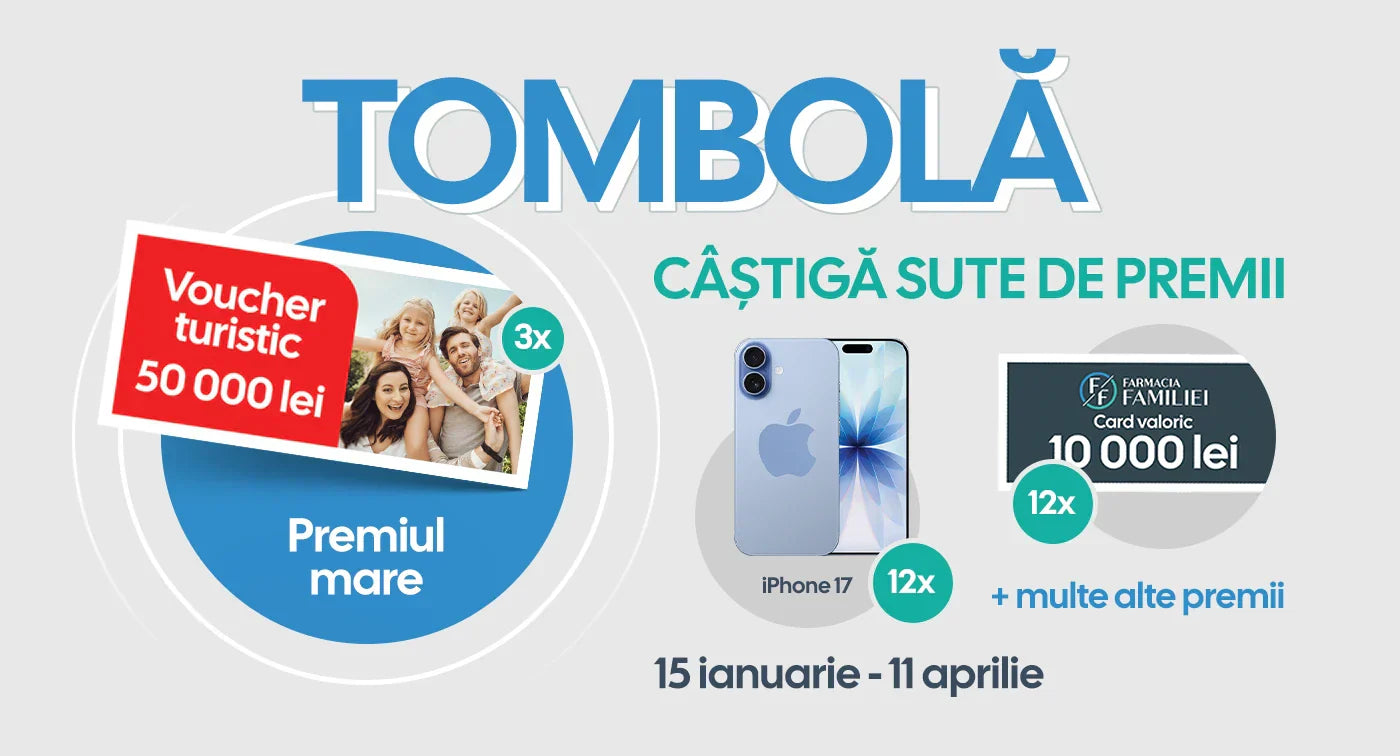 Participă la TOMBOLĂ! Câștigă o vacanță de sănătate pentru familie și alte sute de premii!