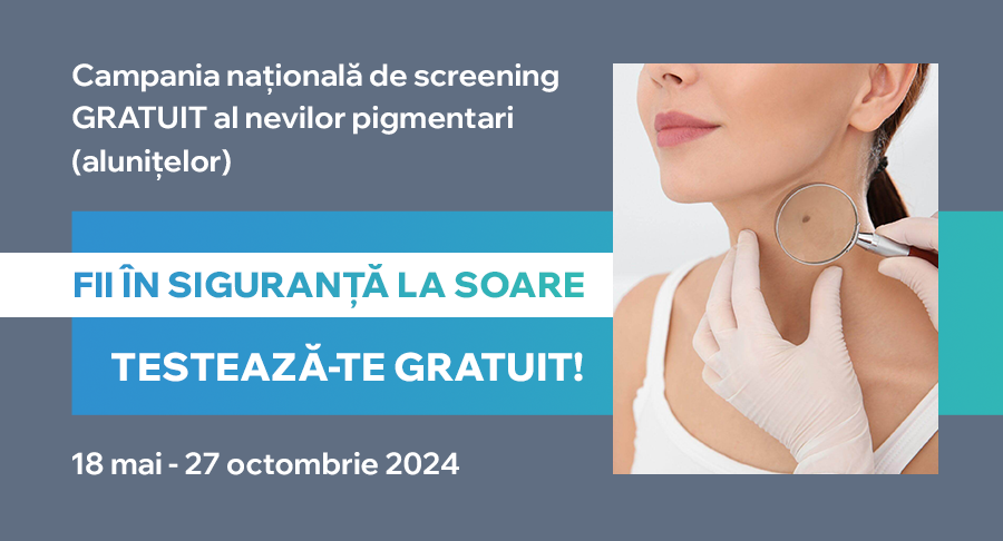 “Cancerul de piele poate fi prevenit! Fii în siguranță la soare! Testează-te gratuit!” ediția anului 2024!