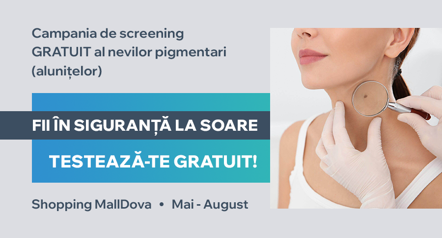 2025: Cancerul de piele poate fi prevenit! Fii în siguranță la soare! Testează-te gratuit!