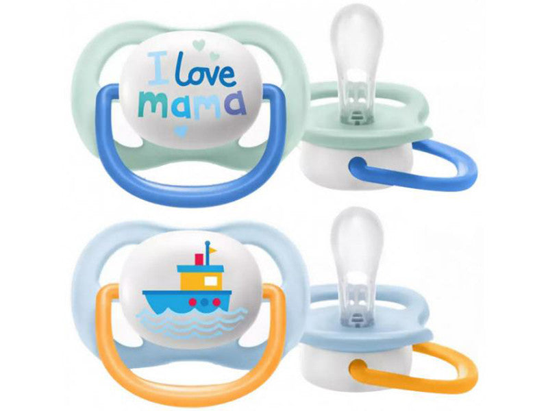 Philips Avent Ultra Air Happy Suzete din silicon Boy 0-6m 2 buc SCF080/01