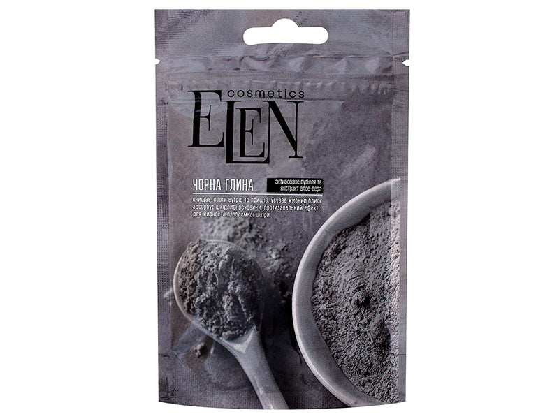 ELEN Argila neagra cu carbune activat si extract de aloe vera 50g