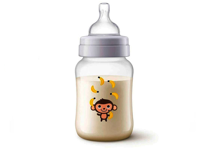 Philips Avent Natural Biberon din plastic cu tetina din silicon 260ml 1m+ SCF821/11