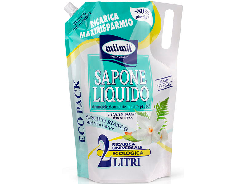 MilMil Sapun lichid Musc Alb 2L Rezerva