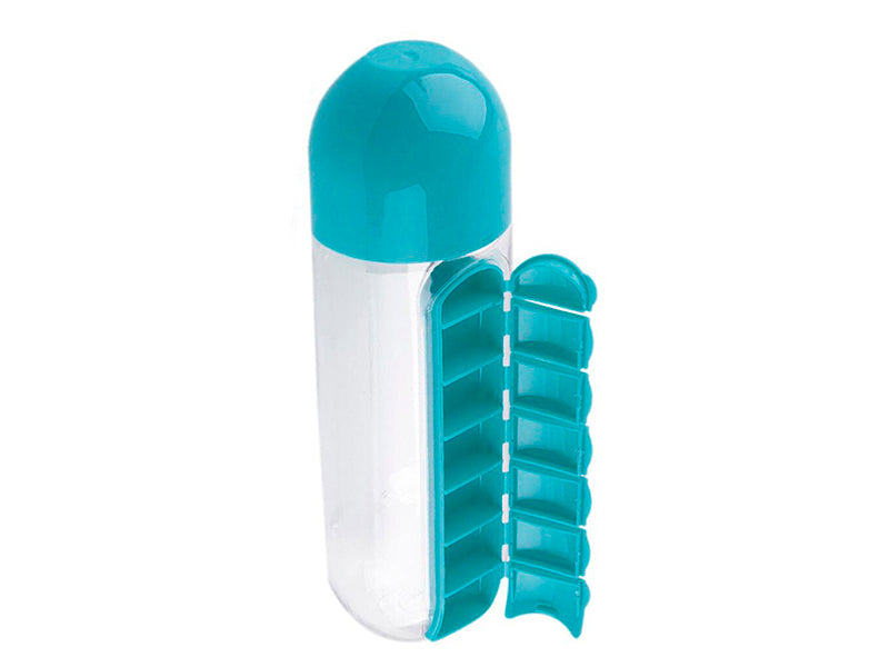 Anabox Sticla de baut 700ml cu Organizator de medicamente saptaminal blue N7