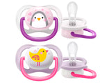 Philips Avent Ultra Air Suzete din silicon Girl 0-6m 2 buc SCF080/06