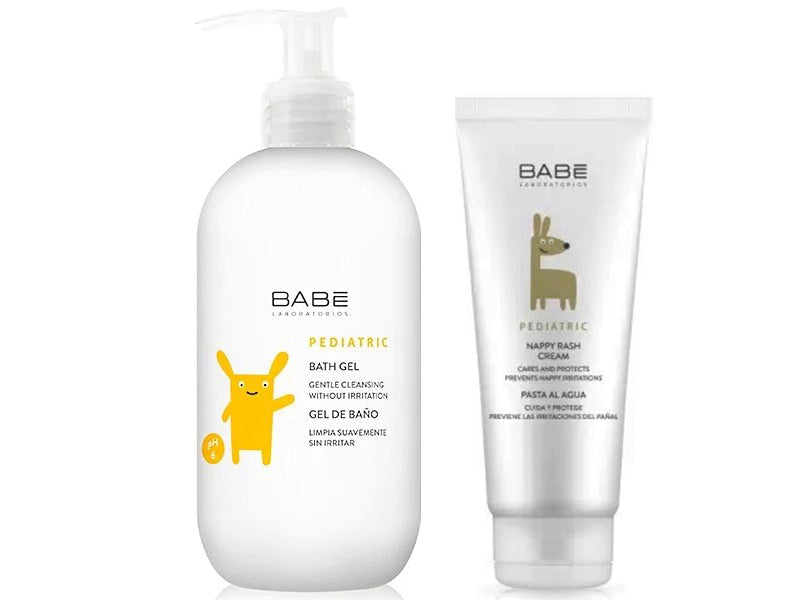 BABE Set Gel de baie pediatric 500ml + BABE Crema sub scutec 100ml
