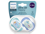 Philips Avent Ultra Air Suzete din silicon Boy 6-18m 2 buc SCF080/03