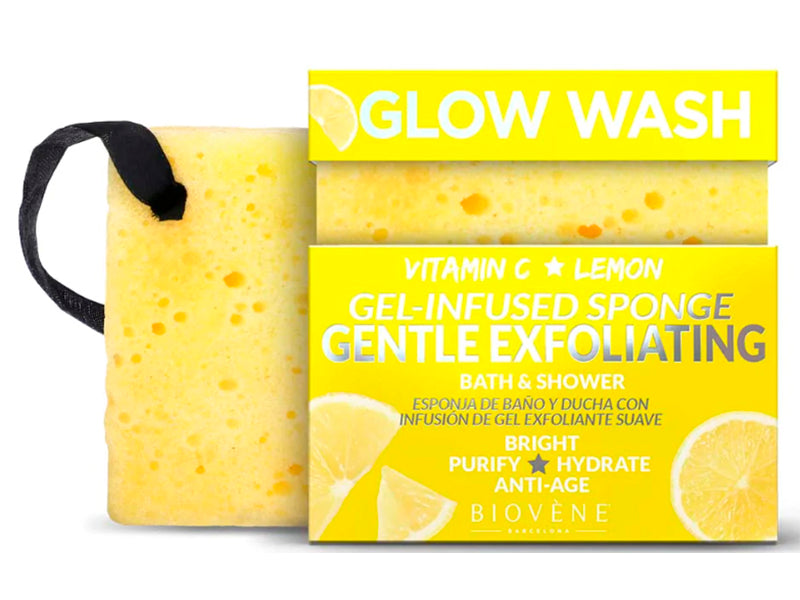Biovene Glow Burete de baie exfoliant delicat cu vitamina C si lamaie 75gr