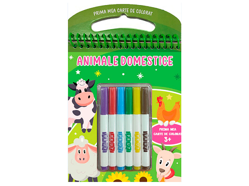 Carte Animale domestice 3+ (cu carioci)