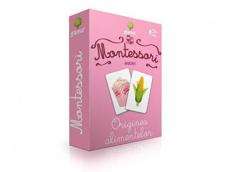 Carti de joc Montessori. Originea alimentelor. Asocieri