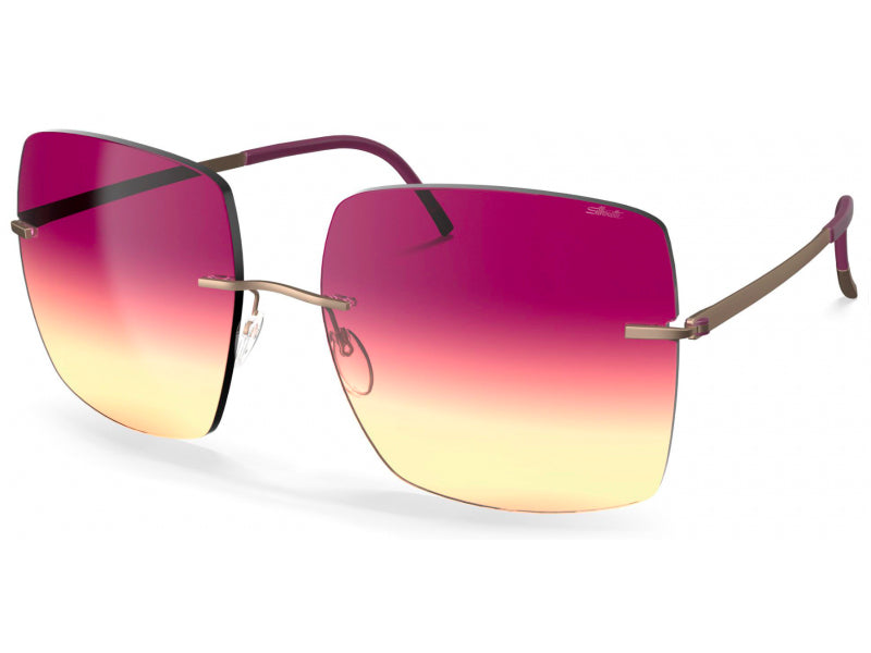 Ochelari de soare Silhouette Expresive Square 8186/75-3530-00, SPX High-Tech Titanium, p/u femei