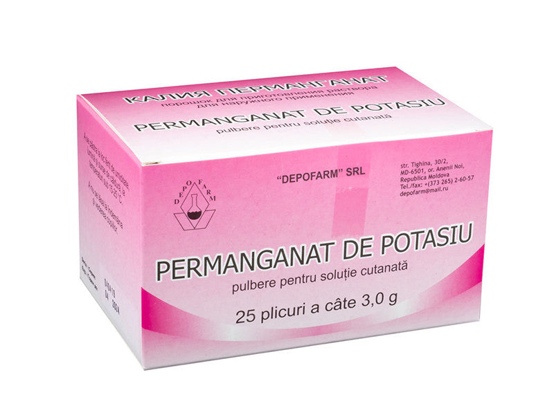 Permanganat de potasiu pulb. 3g