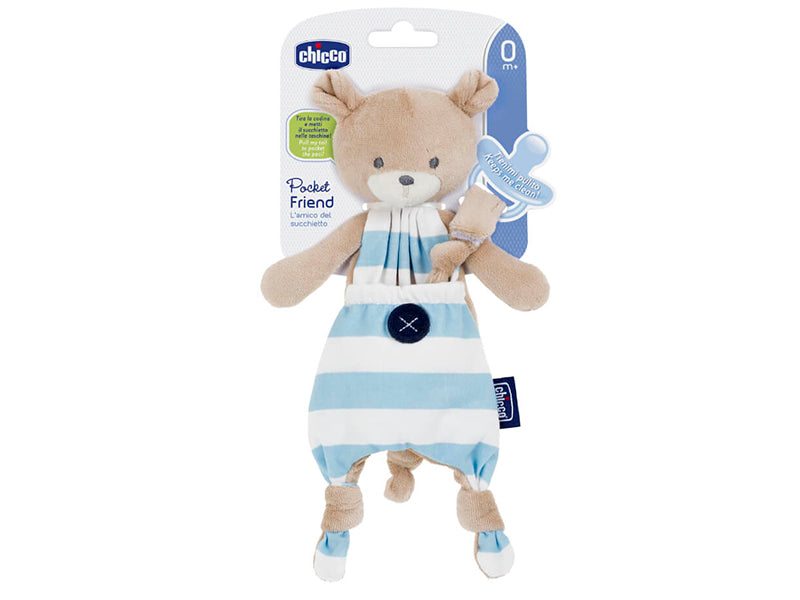 Chicco Suport suzeta 3 in 1 Pocket Friend albastru new 80122