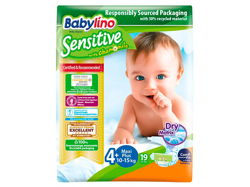 Babylino Sensitive scutece 4+ (10-15kg) N19