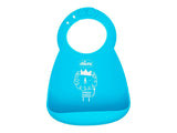 Chicco Baveta din silicon cu buzunar BLUE 1021920