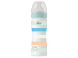 Chicco Biberon din plastic tetina din silicon 250ml Girl White (2023) 286231