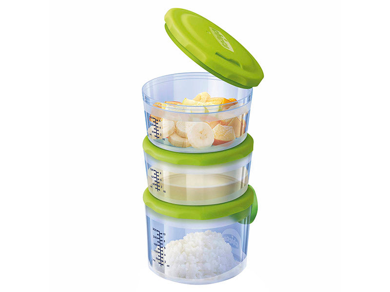 Chicco Recipient ermetic pentru mincare 6M+ 3buc 765800