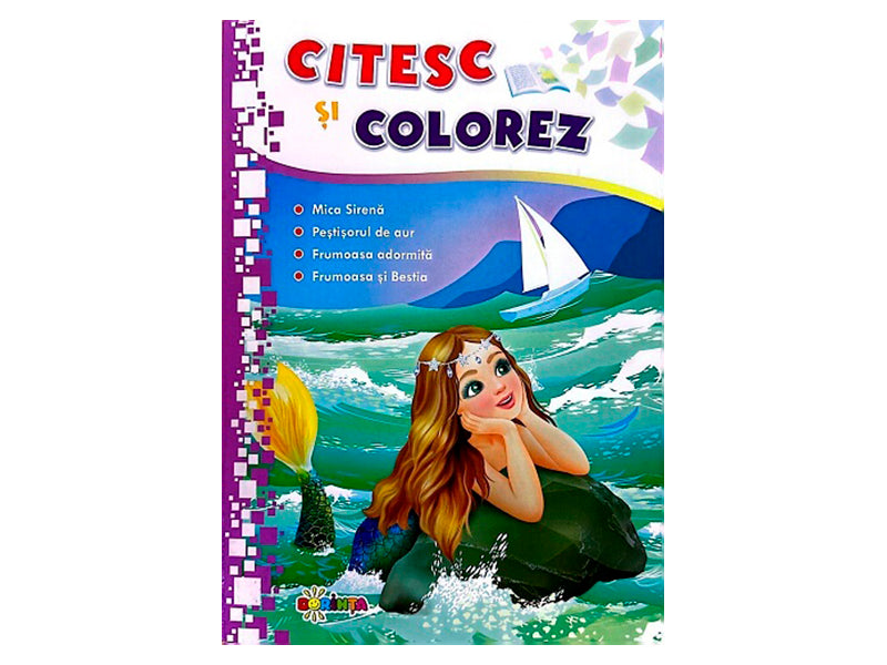Carte Citesc si colorez Mica Sirena