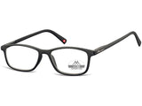 Ochelari de citit Montana MR51 +3.50, 2025, matt black, din Acetat, p/u barbati + husa transparenta