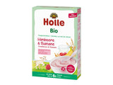 Holle Organic terci cu lapte de capra de orez cu zmeura si banana (6 luni+) 200g