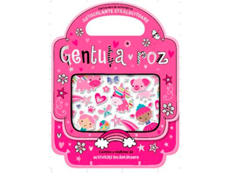 Carte Gentuta roz. Carte de activitati cu autocolante stralucitoare