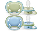 Philips Avent Ultra Soft Suzete din silicon Boy 0-6m 2 buc SCF085/21 New