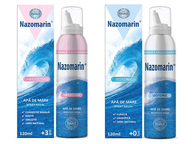 Nazomarin (Otilin Marin ) Hipertonic spray 120ml (lavaj nazal)+ Izotonic spray 120ml