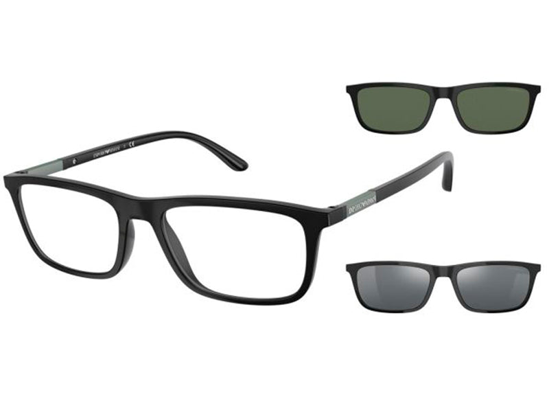 Rama optica Emporio Armani EA4160-50421W-55 CLIP-ON, din Acetat, p/u barbati