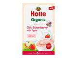 Holle Organic terci cu lapte de ovaz si mere, capsuni (6 luni+) 250g