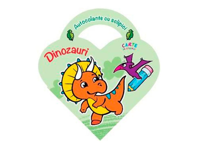 Carte Autocolante cu sclipici. Dinozauri