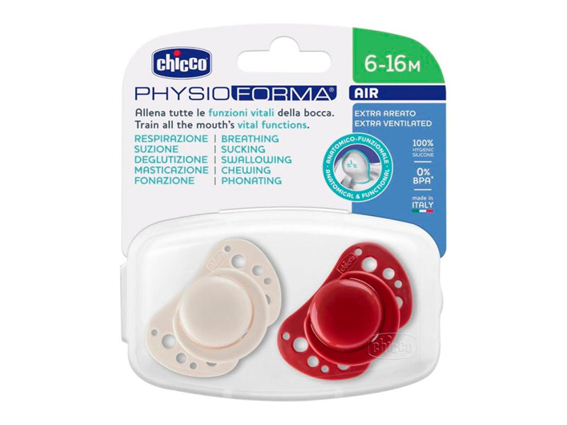 Chicco Suzeta din silicon PH AIR 6-16M red 2buc 7503333