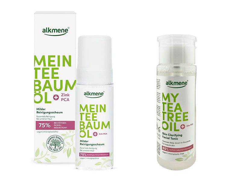 Alkmene Tea Tree Spuma delicata de curatare cu ulei de arbore de ceai 150ml + Alkmene Lotiune Tonica Cadou