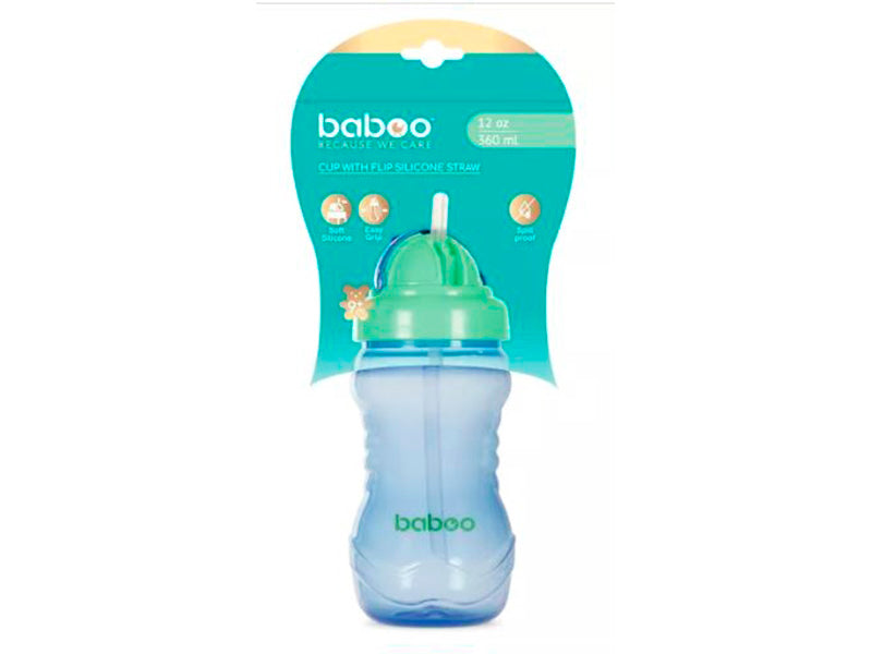 Baboo cana nasuc silicon 360ml verde 9M+ 8-018