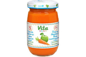 Vita Baby Piure Mere Morcov 180g
