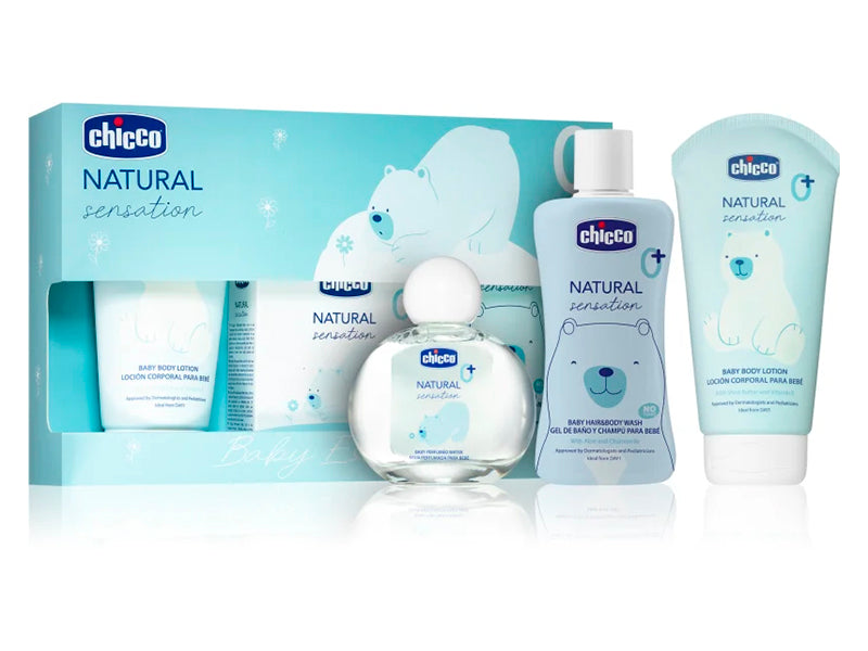 Chicco SET 3 NS Gel dus si sampon 200ml + Apa parfumata 100ml + Lotiune corp150ml