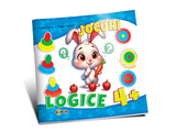 Carte jocuri logice 4+ cu autocolante
