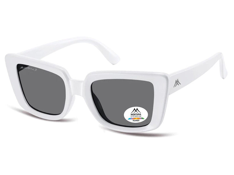Ochelari de soare Montana MP193E, 2025, shiny white, din Acetat, p/u femei + husa moale