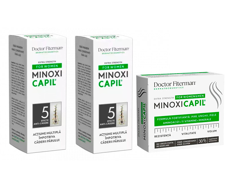 Doctor Fiterman SET Minoxicapil Women spray 60ml x2 + 1 Minoxicapil caps. N30 Cadou