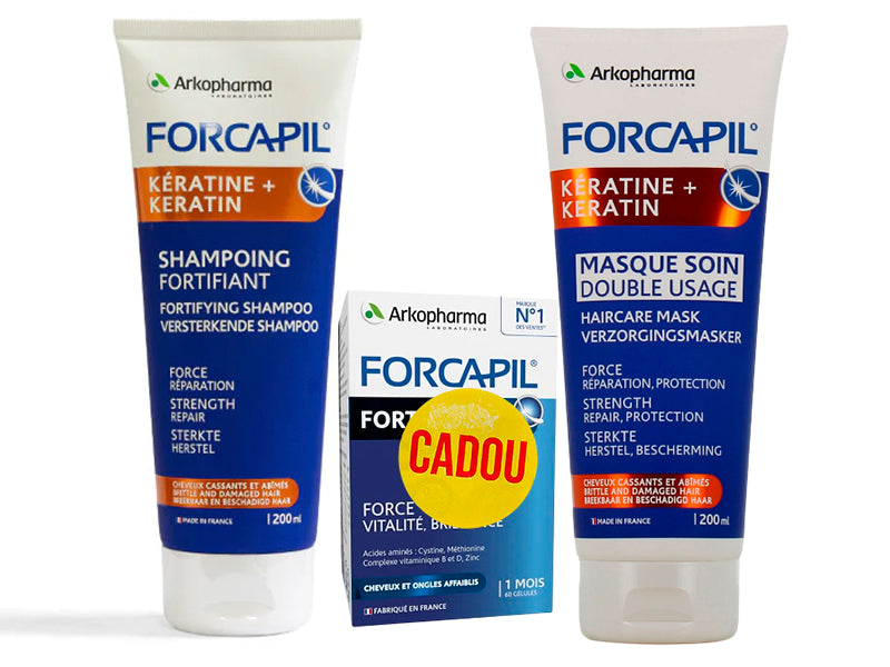 Forcapil SET Sampon Keratin+ Masca Keratin + Forcapil N60 Cadou