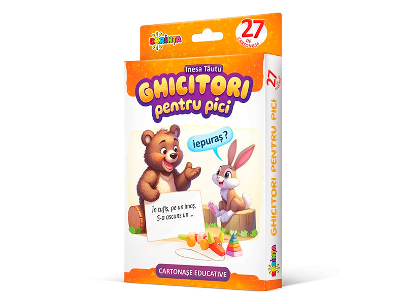 Caiet 27 cartonase educative,ghicitori pentru pici