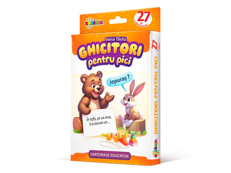 Caiet 27 cartonase educative,ghicitori pentru pici