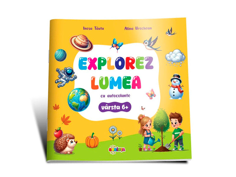 Carte explorez lumea ,cu autocolante 6+