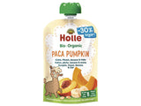 Holle Bio Organic piure Paka de bostan, piersici,banana si ovaz -30% zahar (6 luni+) 100g