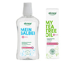 Alkmene Salvie Apa de gura p/u protectia gingiilor 500ml+Alkmene tea tree pasta de dinti 100ml Cadou