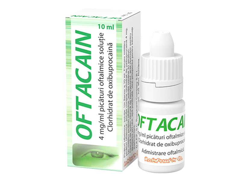Oftacain 4 mg/ml / 10 ml picături oftalmice, soluţie