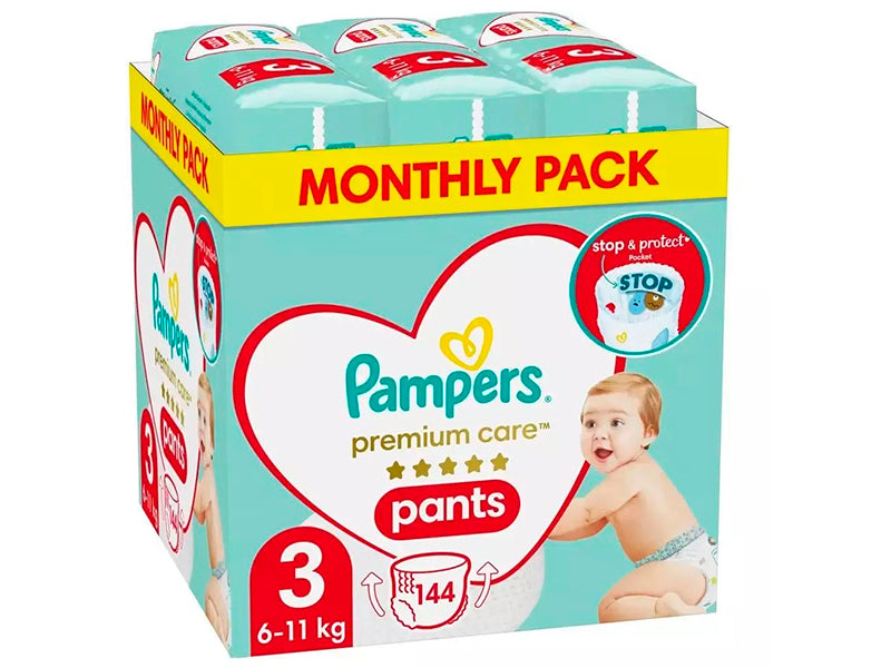 Pampers 3 M BOX PANTS PREMIUM CARE 144