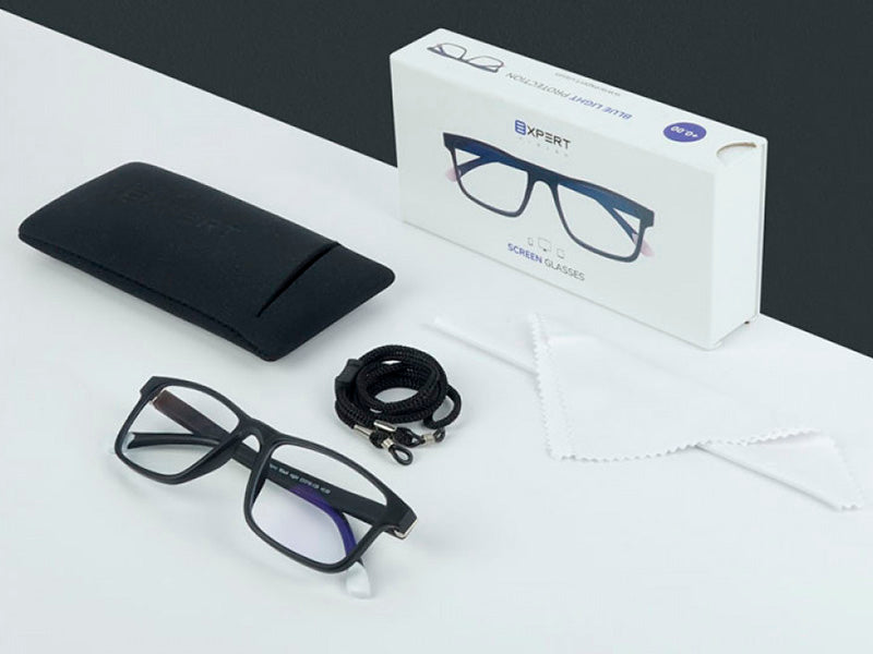 Ochelari pentru calculator Expert cu lentile Blue Light Protect, model Milano Black Night, +2.5